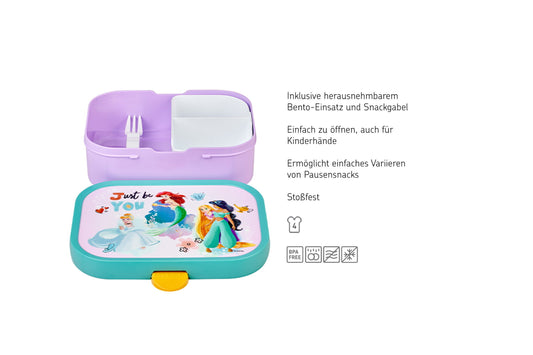 Campus Brotdose Disney Princess mit Bento-Einsatz und Gabel