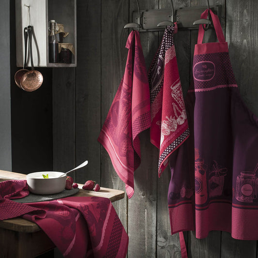 Schürze 76x85 cm  CONFITURES FRUITS ROUGES Rosa, Rot