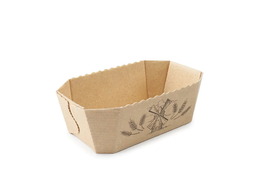 Einweg-Brotbackform rechteckig Länge 18,5cm h. 6cm 4 Stück