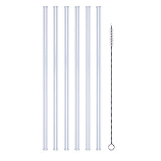 Glastrinkhalm Set 7 tlg. - Länge 23 cm