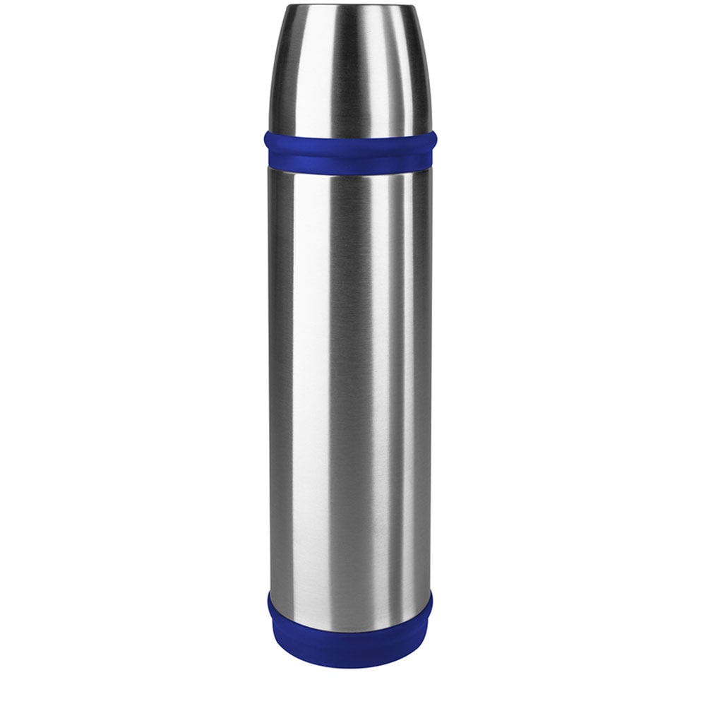 Isolierflasche Captain Edelstahl Blau 1 L.