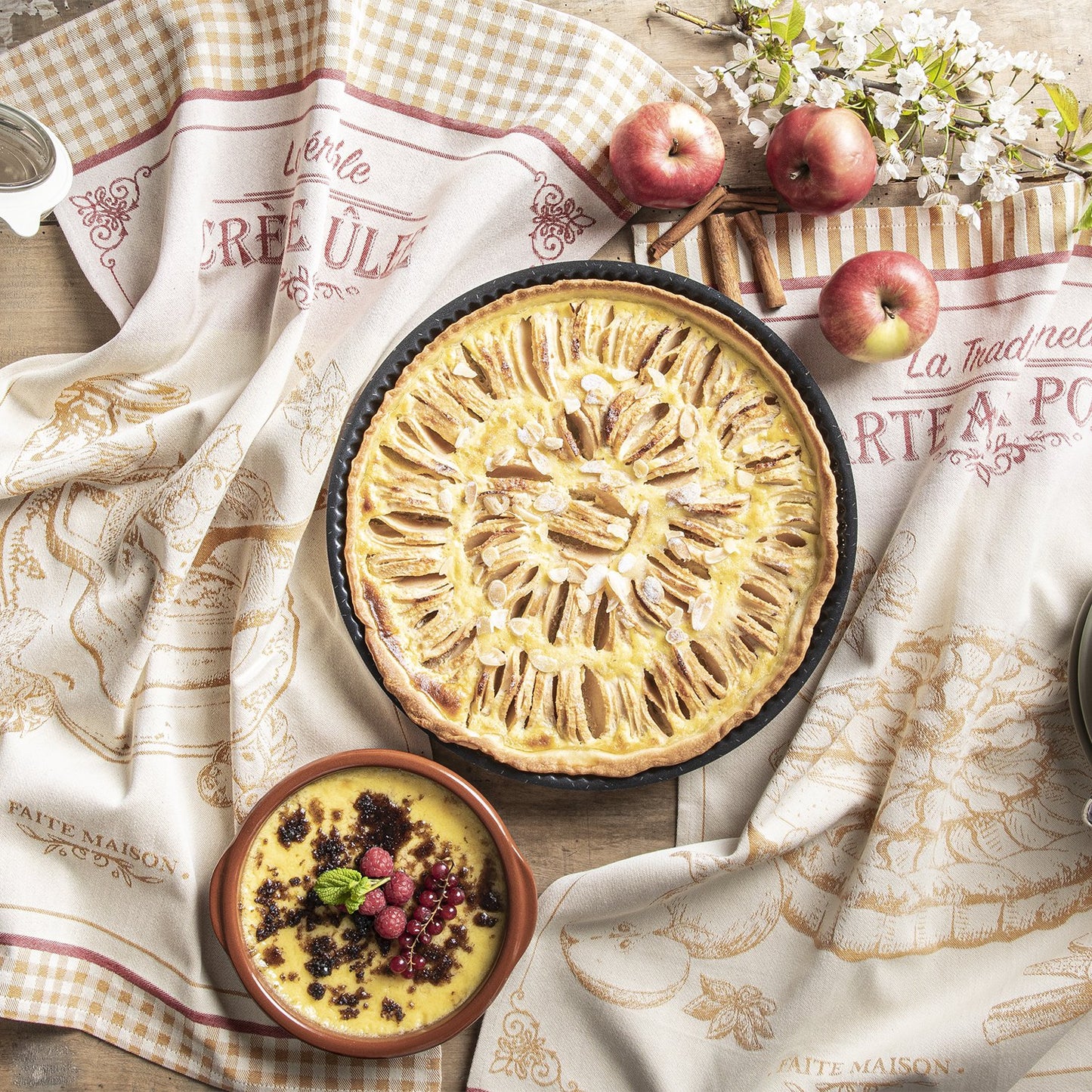 Geschirrtuch Jacquard Baumwolle 50x75 cm CREME BRULEE