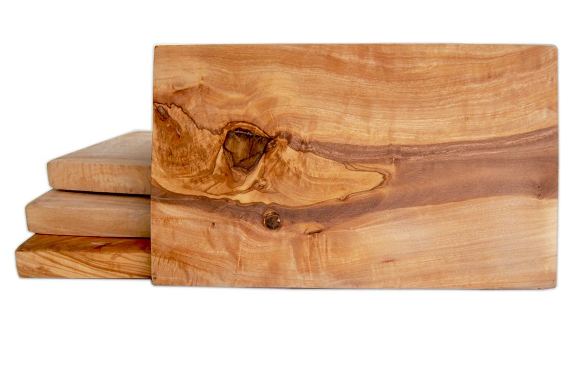 Frühstücksbrett Eckig Länge 25x15cm Olivenholz