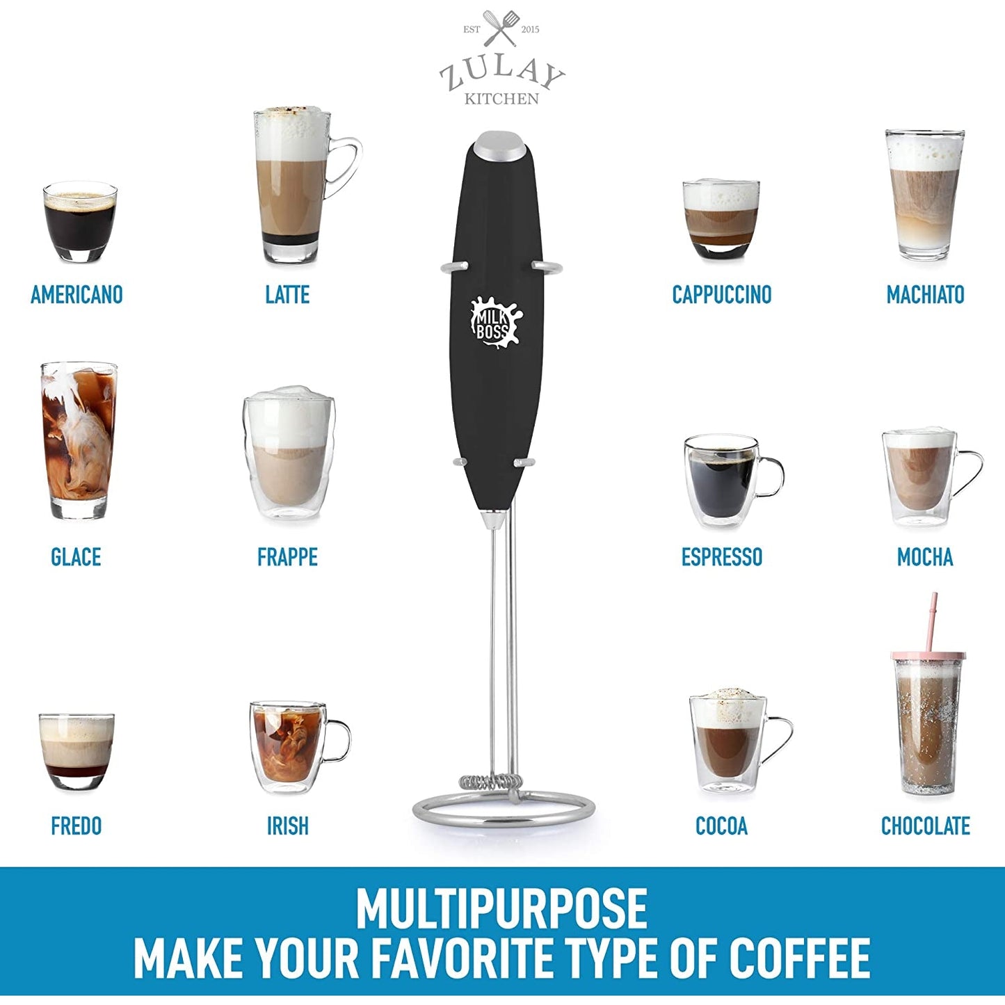 Milchaufschäumer mit Ständer von Milk Boss