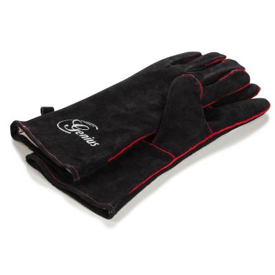 Grill-Handschuhe Leder schwarz 2 St.