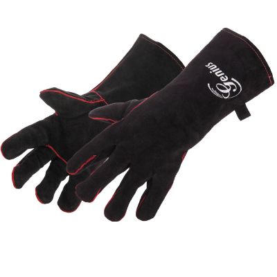 Grill-Handschuhe Leder schwarz 2 St.