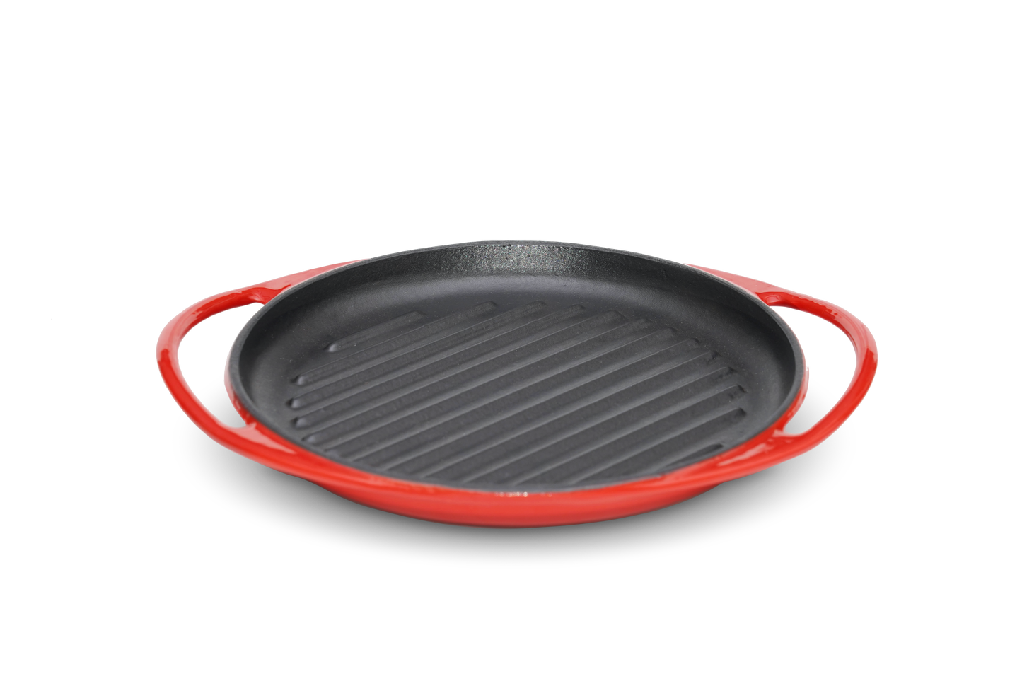 Grillpfanne Gusseisen rund 26 cm ofenrot