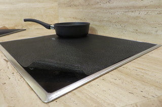 Backmatte und Schutzmatte für Induktionsherd, Schwarz, 48x58cm