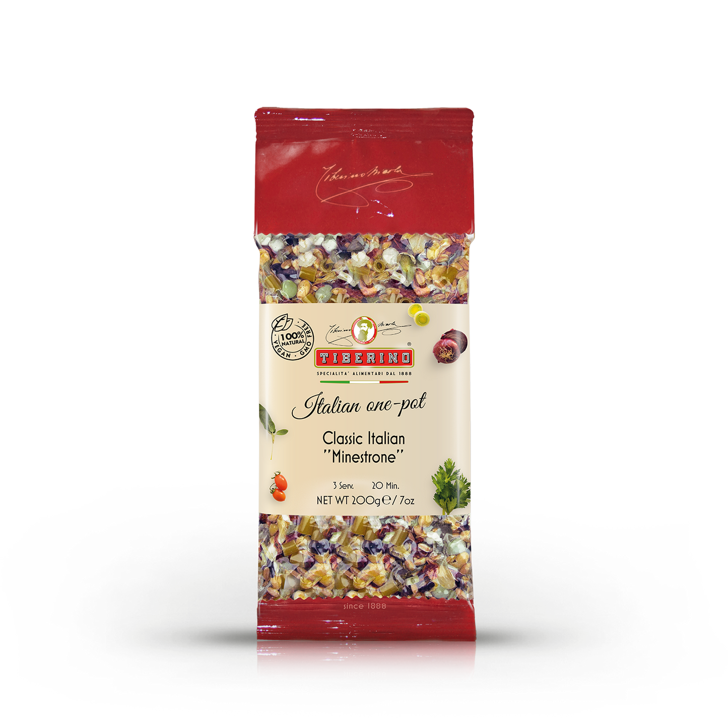 Klassische Minestrone, kochfertige klassische italienische Gemüsesuppe - One Pot