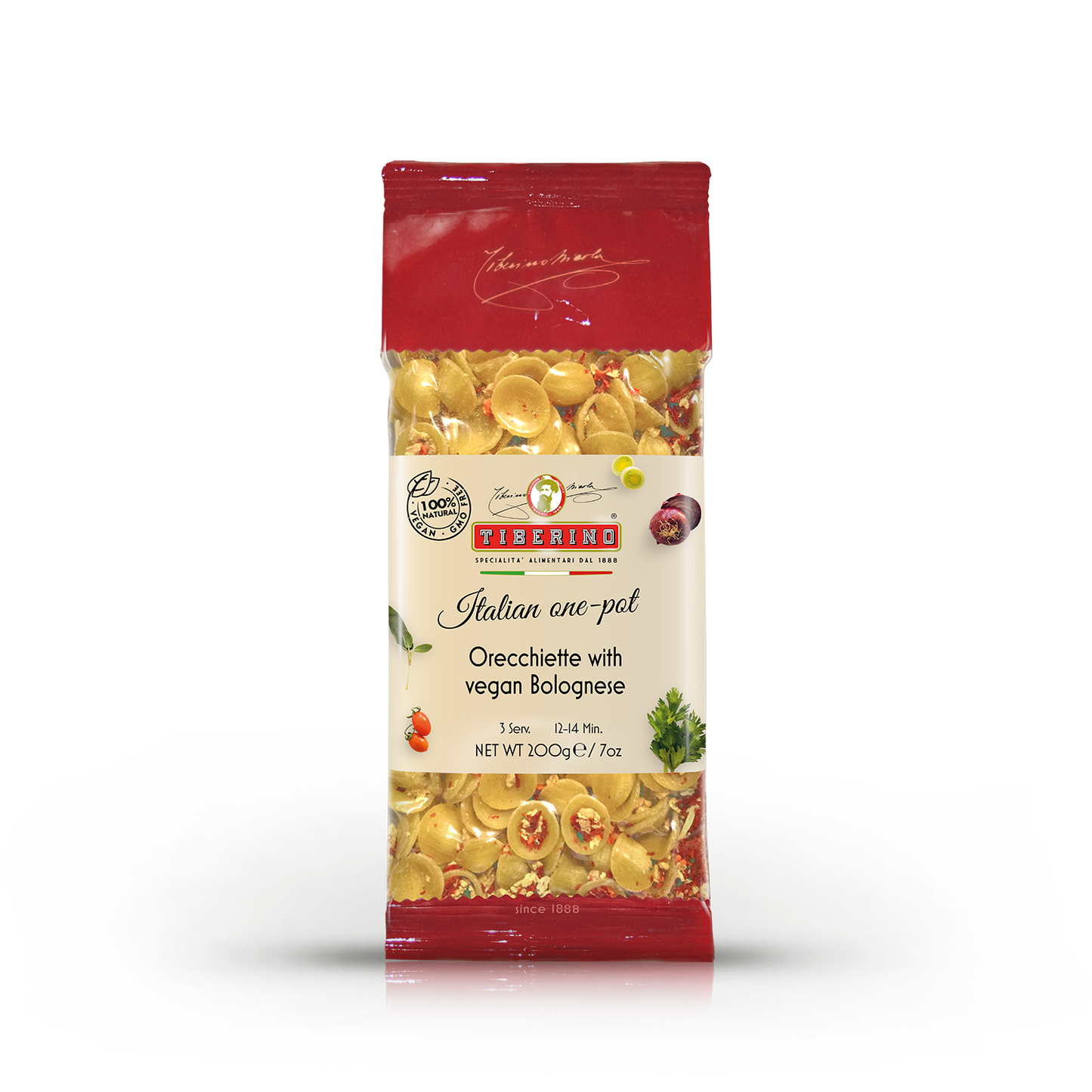 Orecchiette mit veganer Bolognese-Sauce, kochfertige italienische Pasta - One Pot