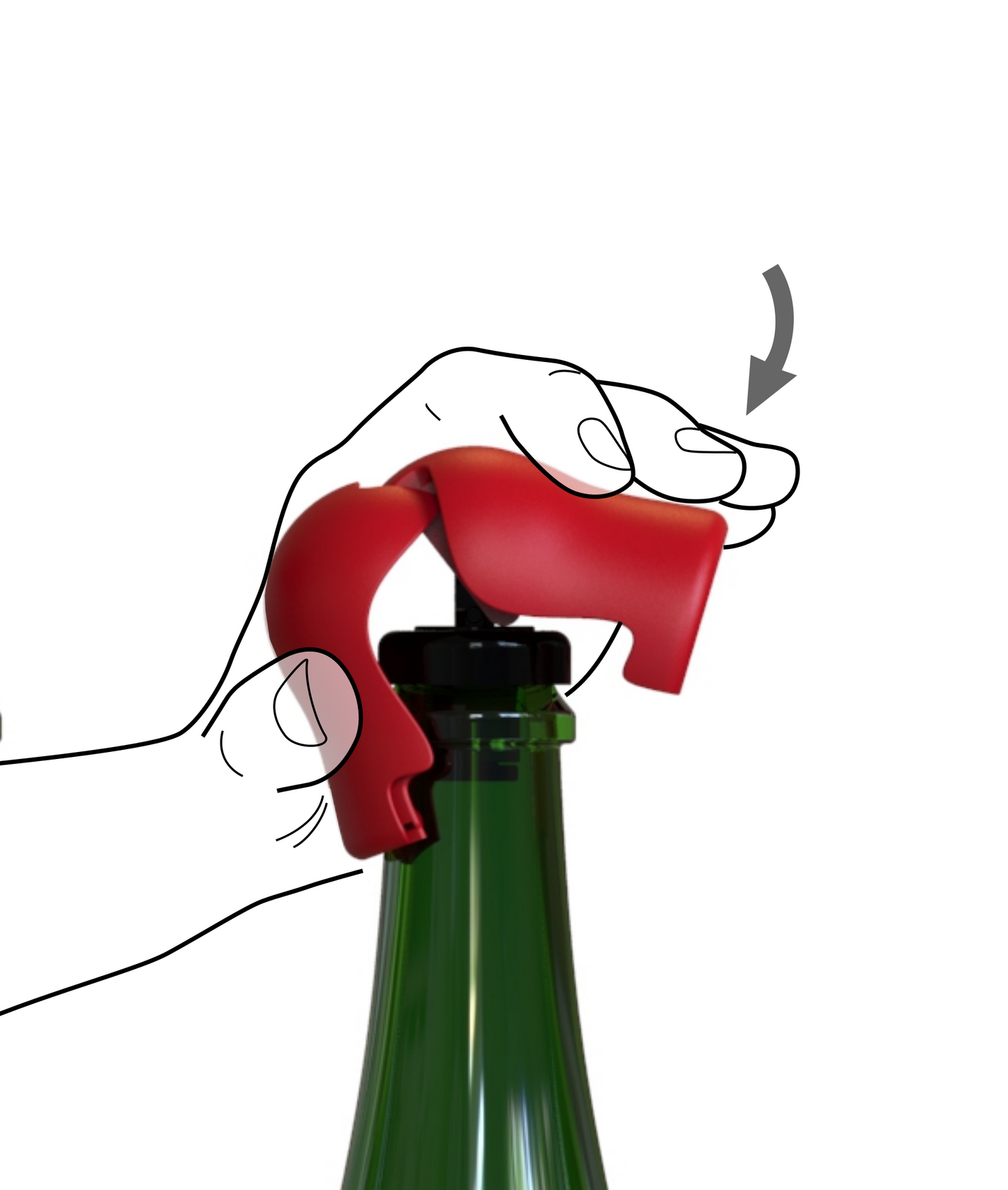 Champagnerverschluss Widget verschiedene Farben