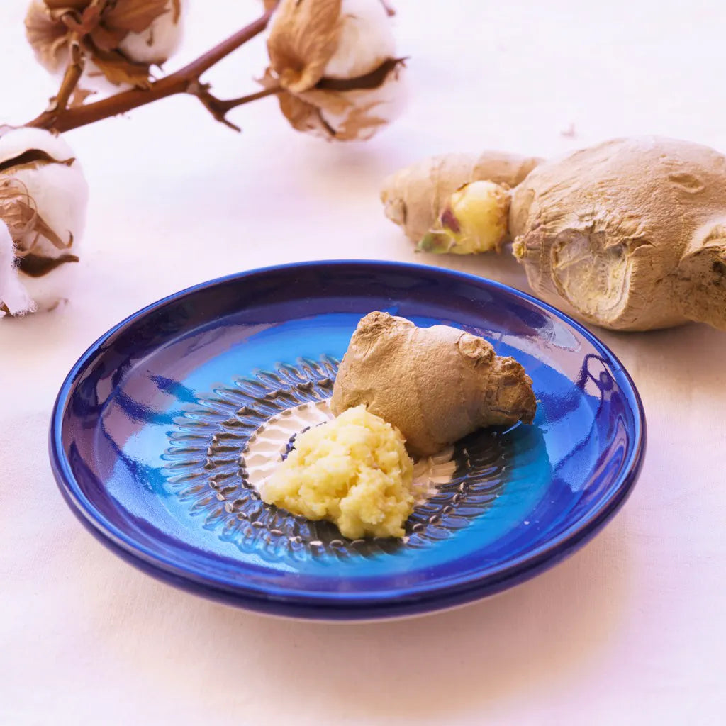 Keramikreibe "Nazar" 12cm für Knoblauch, Ingwer & Gewürze