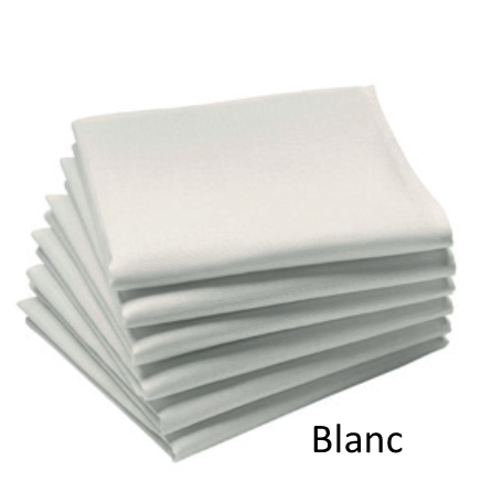 Serviette Baumwolle Cambrai 45cm x 45cm weiß