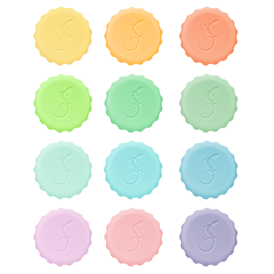 Kronkorken Silikon 12er Set Pastellmix