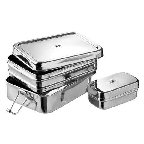 Brotbox PureLunchBox XL 3-i-1 Edelstahl