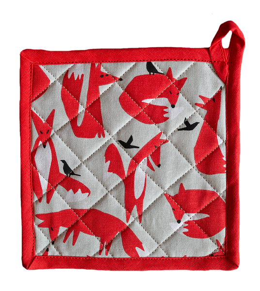 Ofenhandschuhen und Topflappen Fox