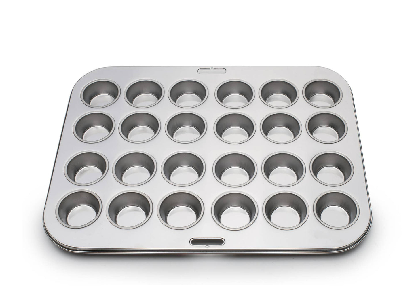 Mini-Muffinform aus Edelstahl, 24 Tassen, 10,5 x 13,7 Zoll
