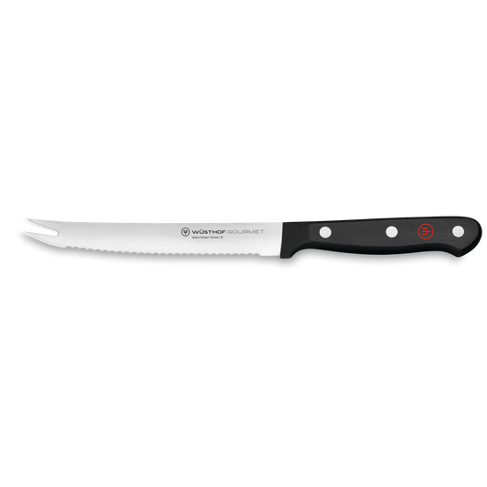 Tomatenmesser Wellenschliff 14cm Gourmet schwarz