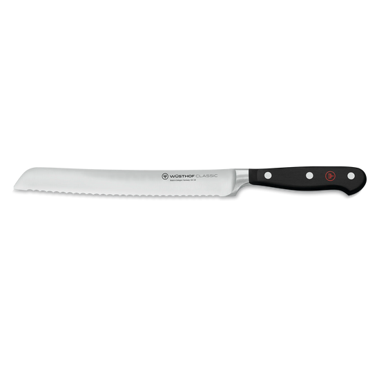 Brotmesser mit Feinschnittwelle 20cm Classic schwarz