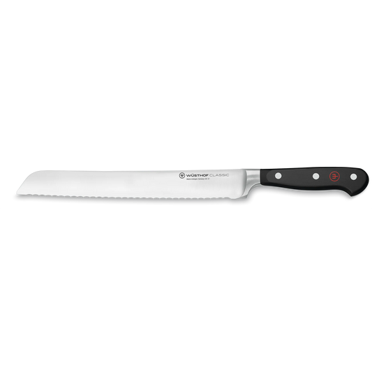 Brotmesser mit Feinschnittwelle 23cm Classic schwarz