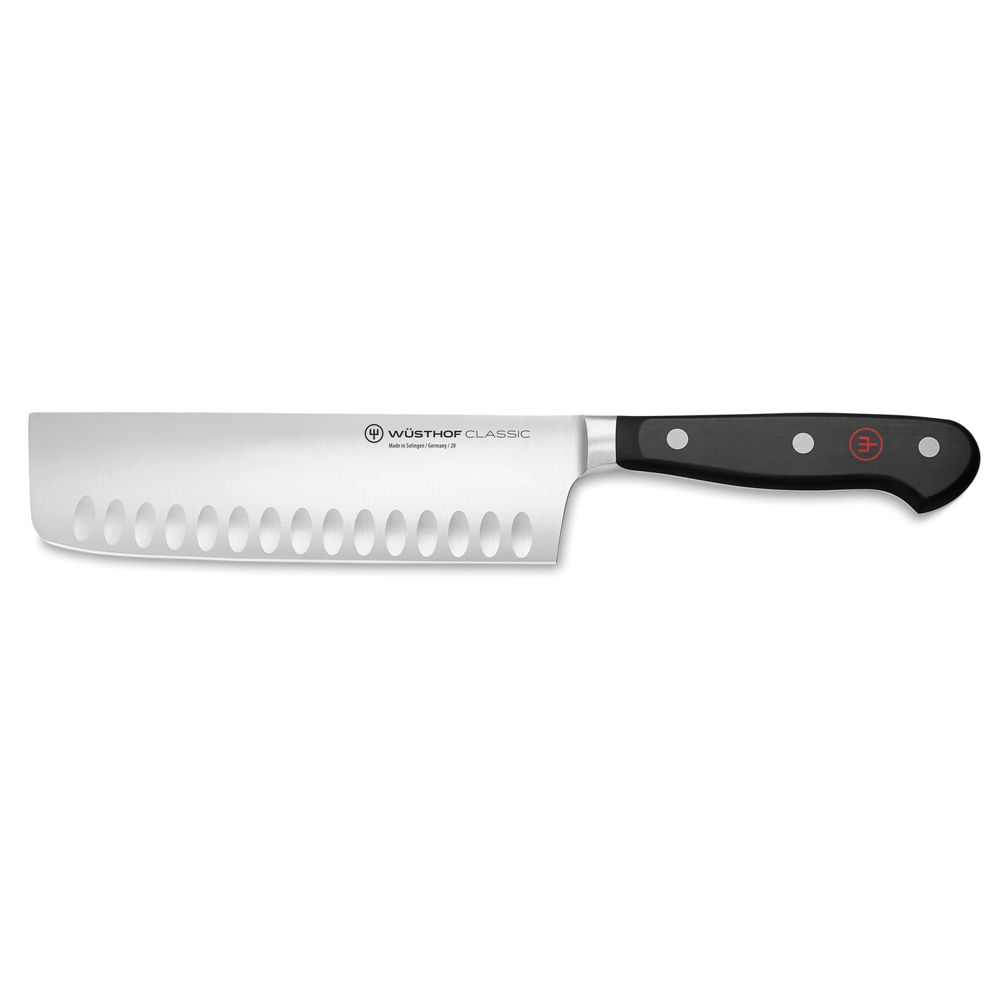 Nakirimesser mit Kullenschliff  17cm Classic schwarz
