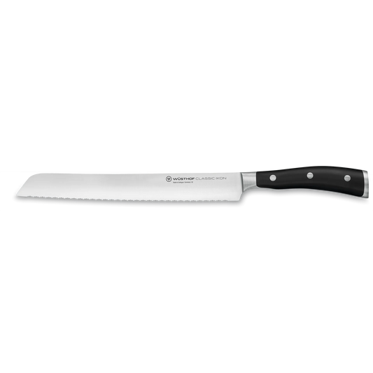 Brotmesser mit Präzisions-Doppelwelle  23cm Classic Ikon schwarz