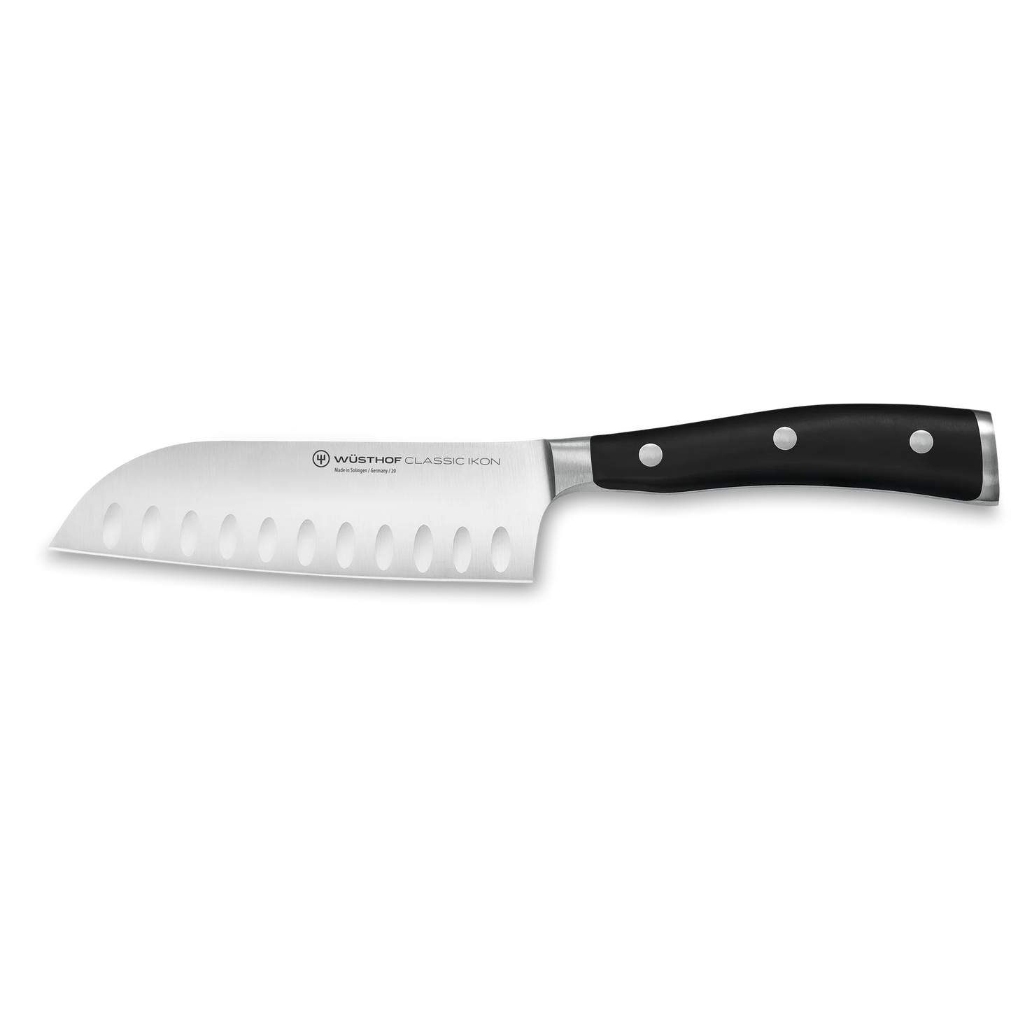 Santokumesser mit Kullenschliff  14cm Classic Ikon schwarz