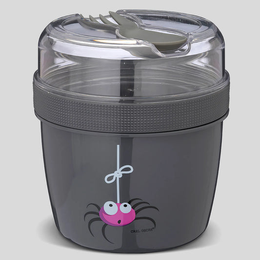 Kinder Lunchbox mit Kühlakku N'ice Cup - L Spinne grau