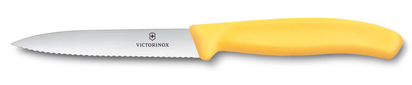 Gemüsemesser 10 cm Welle gelb Swiss Classic