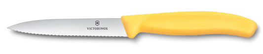 Gemüsemesser 10 cm Welle gelb Swiss Classic