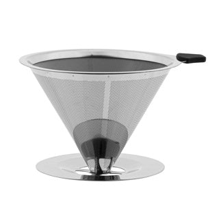 Kaffeefilter Größe 4 aus Edelstahl mit Bürste