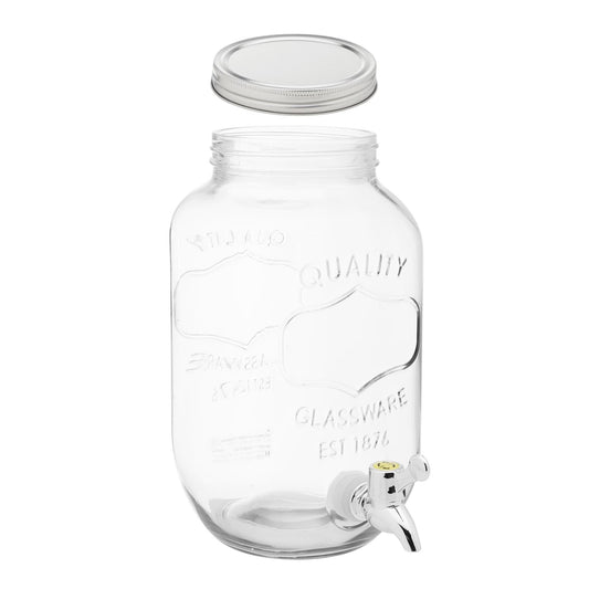 Getränkespender aus Glas 3L mit Zapfhahn