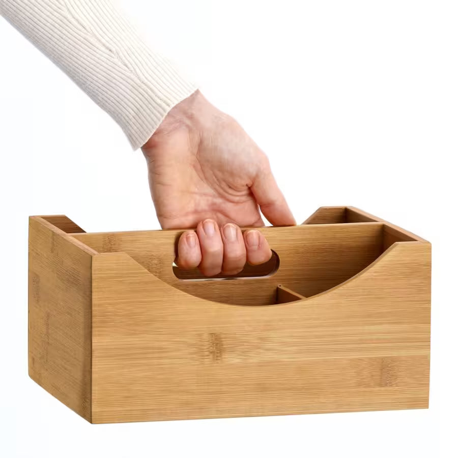 Ordnungsbox m. Griff, Bambus/MDF 25 x 18 x 12 cm