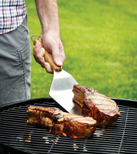 stabile Grill- und Bratpfannen-Spachtel aus Akazienholz, 36,2 cm