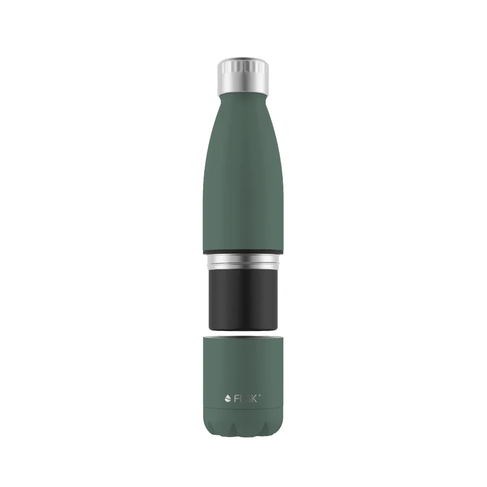 Trinkflasche FLSK mit Becher 0,7l ridge gre To-Go/TmB