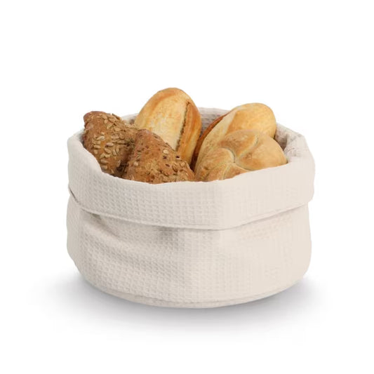 Aufbewahrungskorb, Waffelpiqué, Polyester, creme 25 x 13 cm