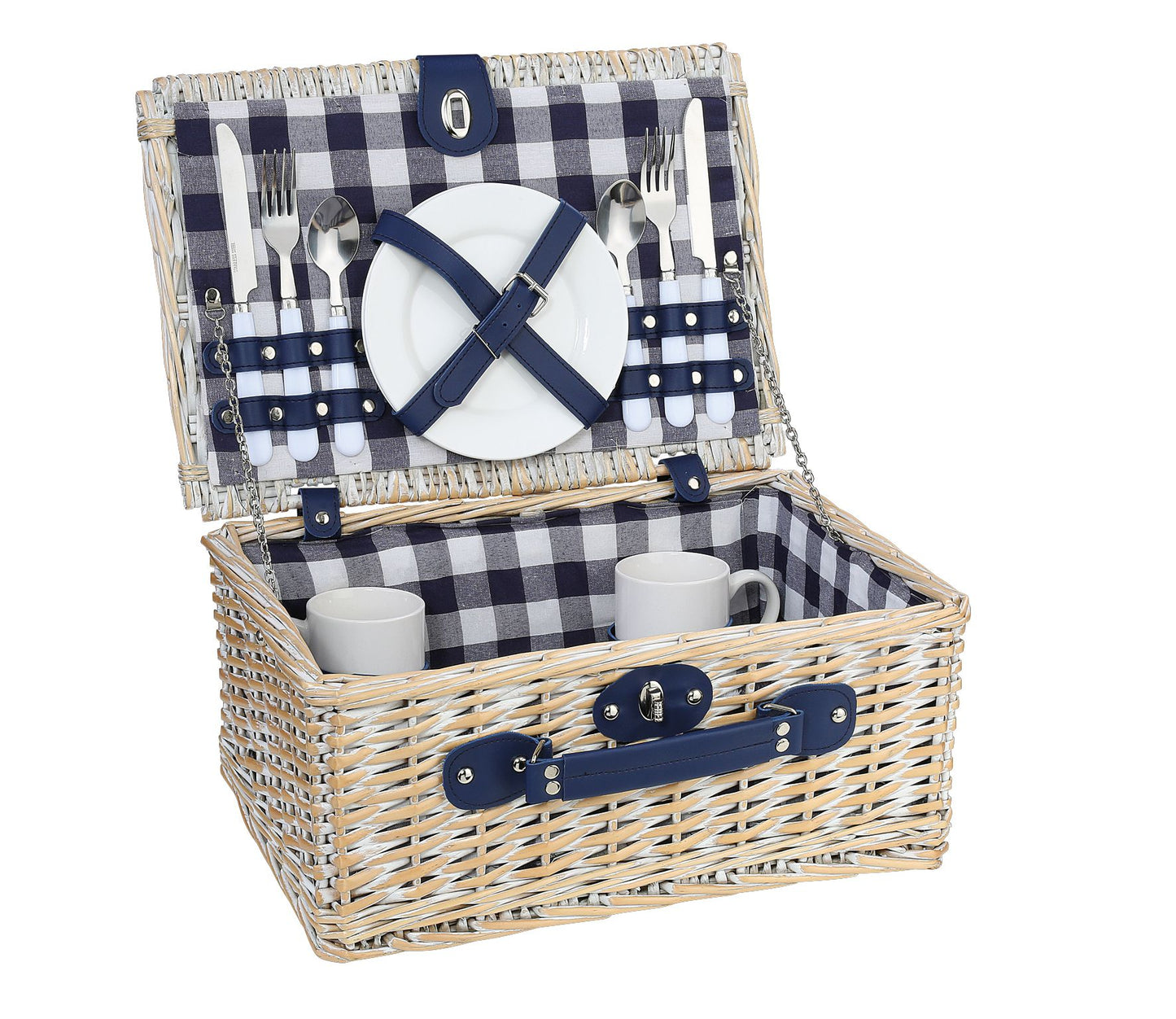 Picknick-Korb AROLO vintage weiß