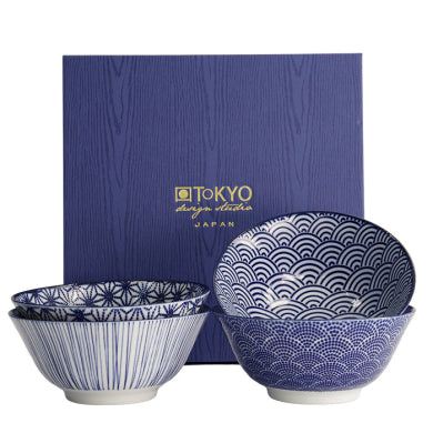 Tayo-Schalen Set, 4-tlg., Nippon Blue, Ø 15,2 x 6,7 cm 500 ml