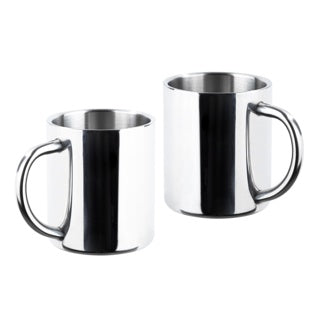 Edelstahl Thermo-Trinkbecher 2er Set doppelwandig, ca. 200 ml