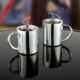 Edelstahl Thermo-Trinkbecher 2er Set doppelwandig, ca. 200 ml