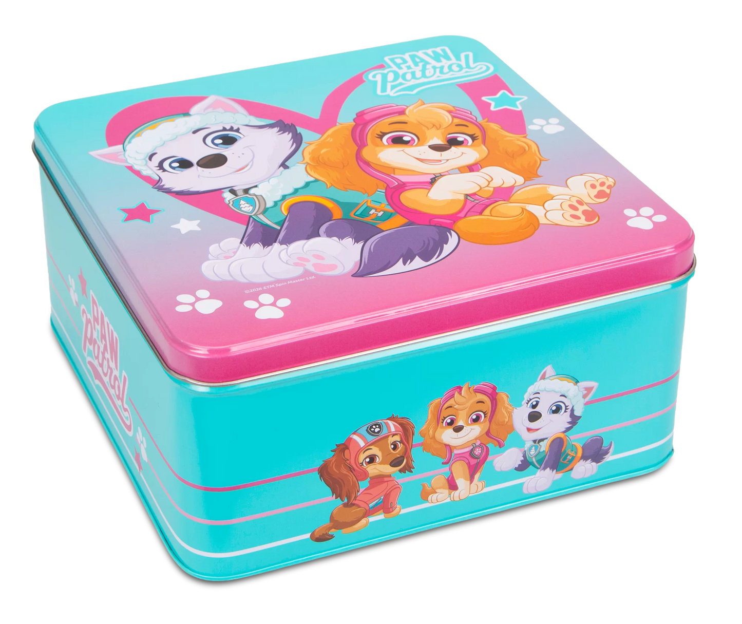 Paw Patrol Mädchen 21 x 21cm | H 10cm Türkis Gebäckdose