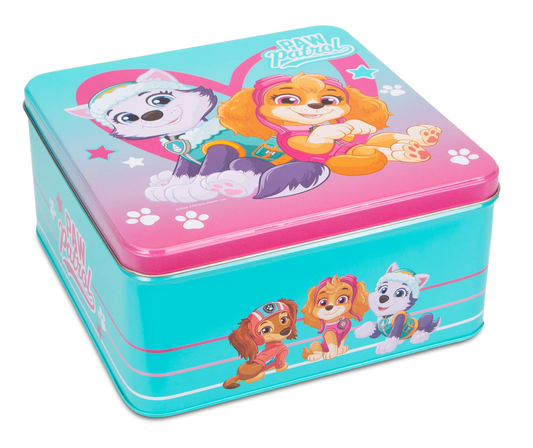 Paw Patrol Mädchen 21 x 21cm | H 10cm Türkis Gebäckdose