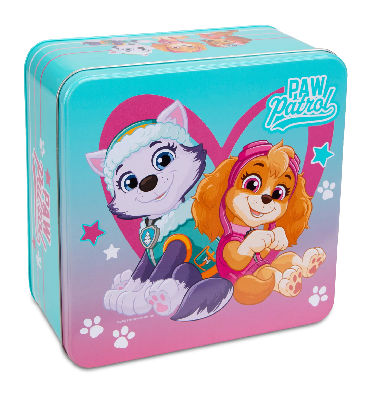 Paw Patrol Mädchen 21 x 21cm | H 10cm Türkis Gebäckdose