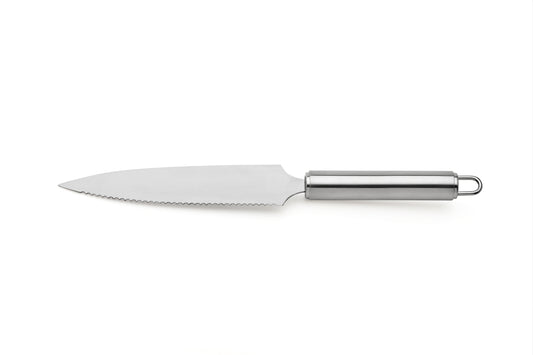 Kuchenmesser aus Edelstahl mit Wellenschliff