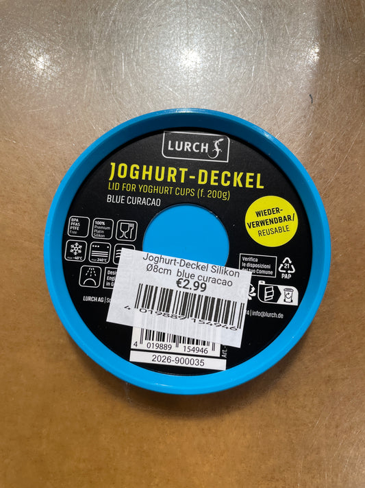Joghurt-Deckel Silikon Ø8cm  blue curacao