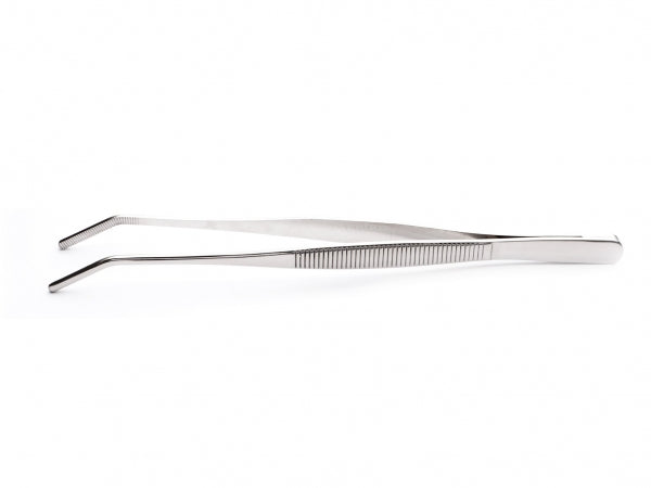 Grill- / Küchenpinzette gewinkelt Edelstahl verschiedene Größen