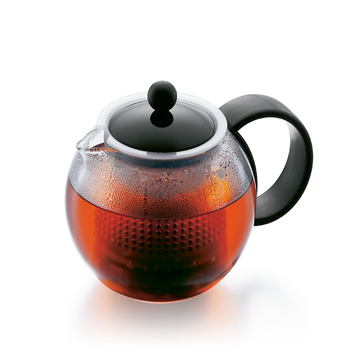 Teebereiter Assam  schwarz mit Kunststoffsieb und Kunststoffdeckel, 0.5 l