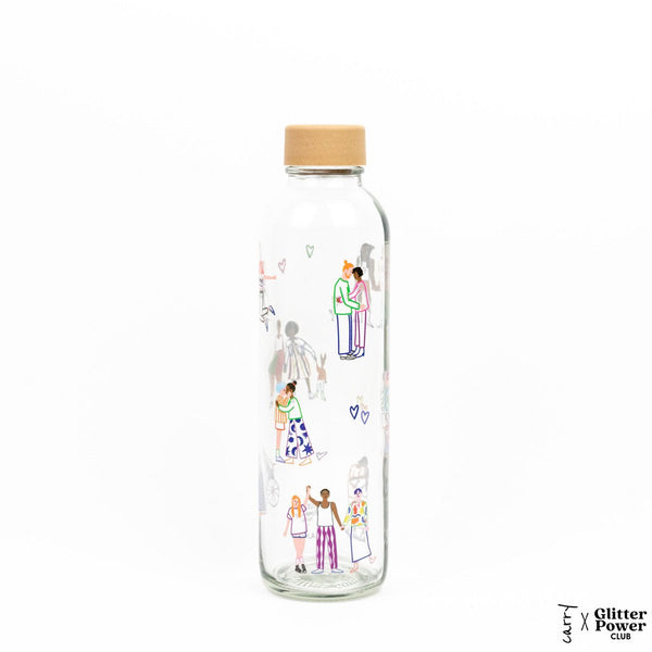 Trinkflasche Glas LOVE IS LOVE 0,7 l