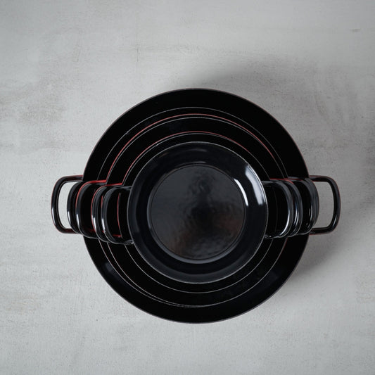 Schlemmerpfanne 20cm Schwarz Emaille