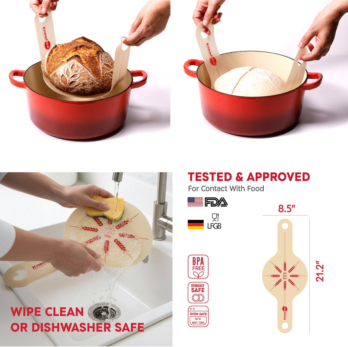 Sauerteig-Rundes Set 5 teiligEssentials